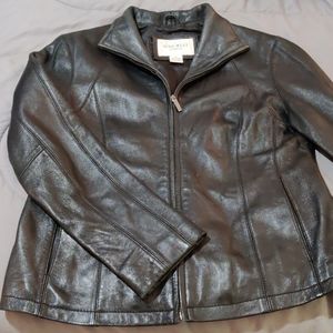 Black super soft leather jacket
